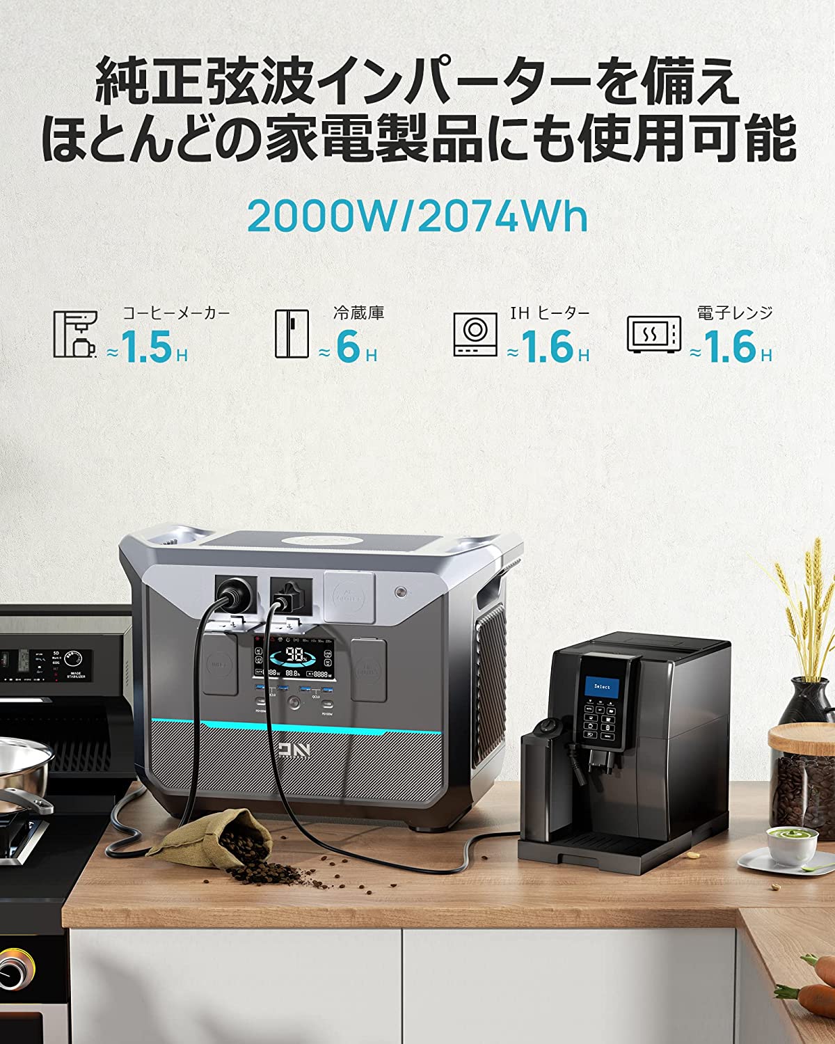 DaranEner NEO2000 ポータブル電源 | 2000W 2073.6Wh - DaranEner ポータブル電源